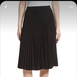 A.L.C. Black Pleated Midi Skirt